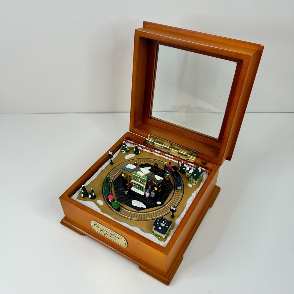 Vtg Cannonball Express Mr. Christmas Gold Label Collections Music Box Mini Train